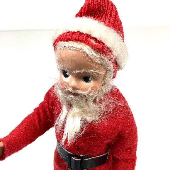Vintage 1960s Composite Composition Poseable Jointed Articulating Arms Santa 8” - Picture 6 of 9